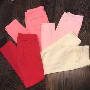 Various colored pants